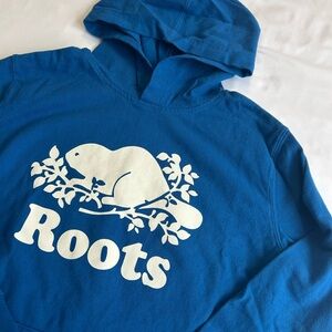 Roots Boys Kids Lightweight Hoodie/Hooded Longsleeve - Blue, White